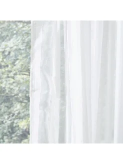 Pineapple Elephant Aletta Tufted Texture Stripe Slot Top Voile Panel -Rust-Oleum || d-c-fix || Harris Sales UFWXG SQ4 0000000013 WHITE SLd2