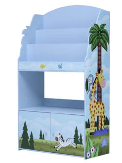 Teamson Kids Fantasy Fields Sunny Safari 3-tier Bookshelf -Rust-Oleum || d-c-fix || Harris Sales UHAA3 SQ4 0000000020 BLUE SLd