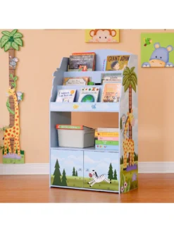 Teamson Kids Fantasy Fields Sunny Safari 3-tier Bookshelf -Rust-Oleum || d-c-fix || Harris Sales UHAA3 SQ5 0000000020 BLUE SLd1