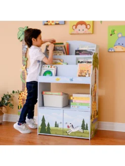 Teamson Kids Fantasy Fields Sunny Safari 3-tier Bookshelf -Rust-Oleum || d-c-fix || Harris Sales UHAA3 SQ6 0000000020 BLUE SLd2