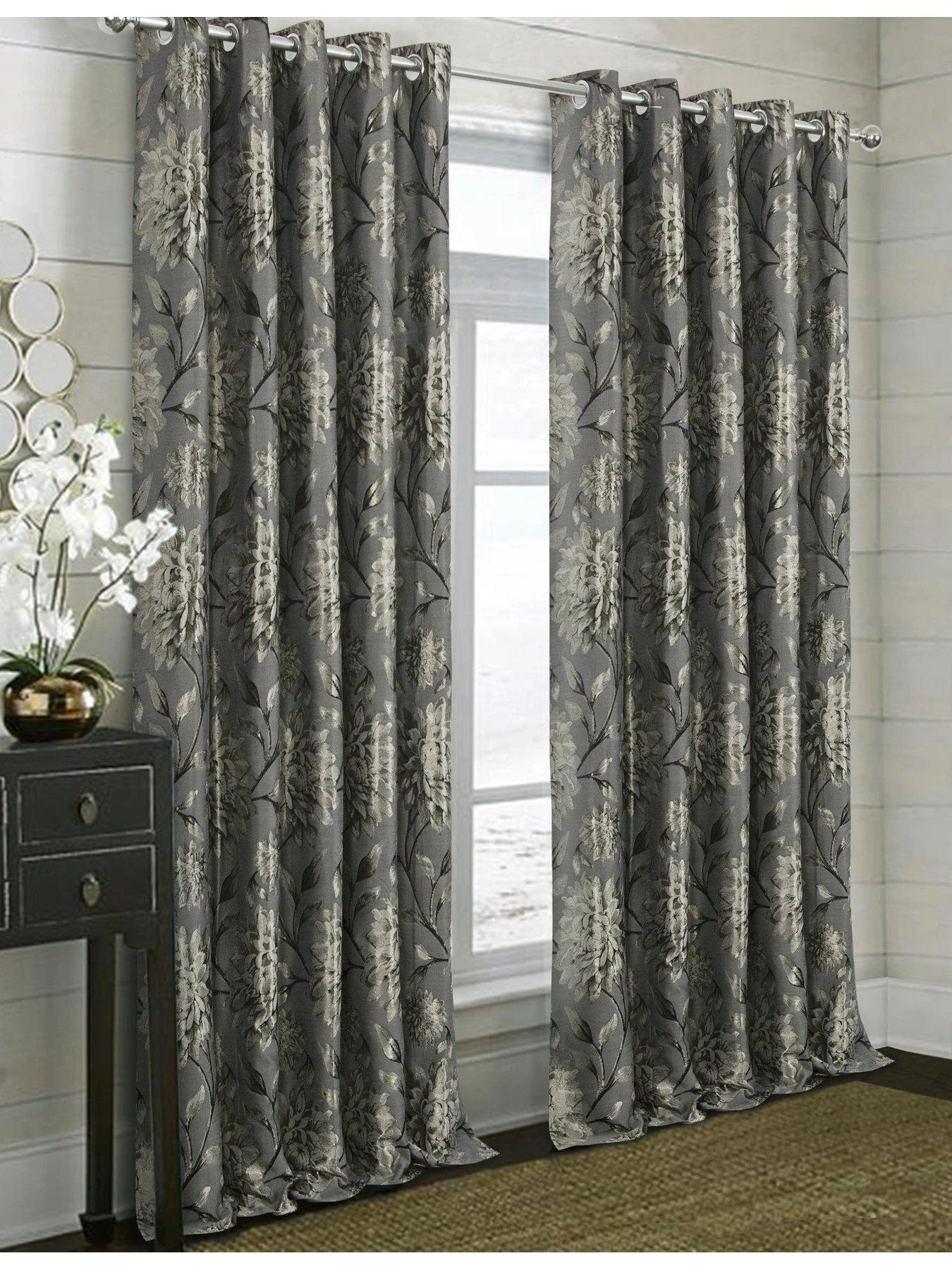 Very Home Elanie Eyelet Lined Curtains 1 Very Home Elanie Eyelet Lined Curtains