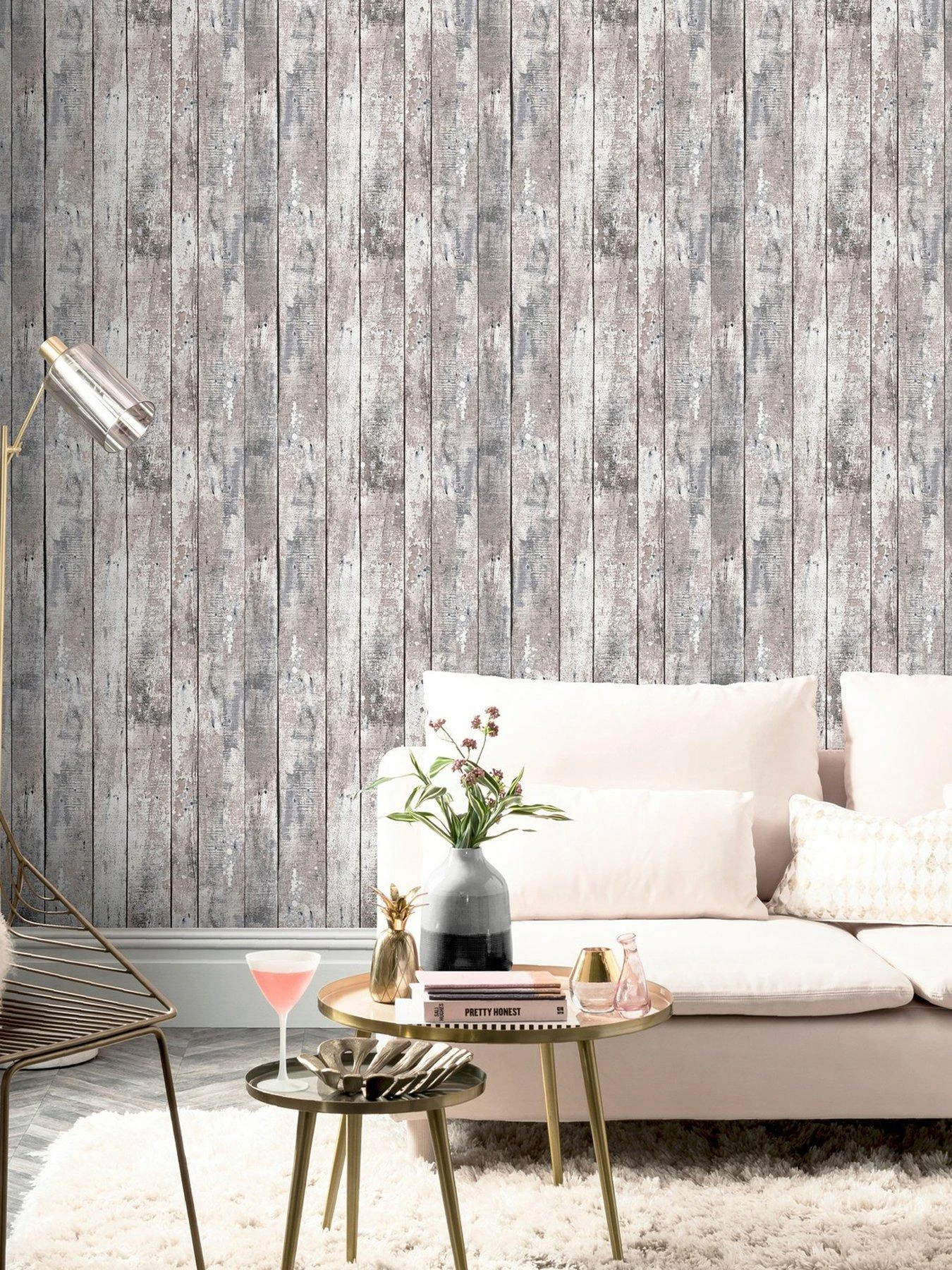 ARTHOUSE Odell Wood Natural Wallpaper