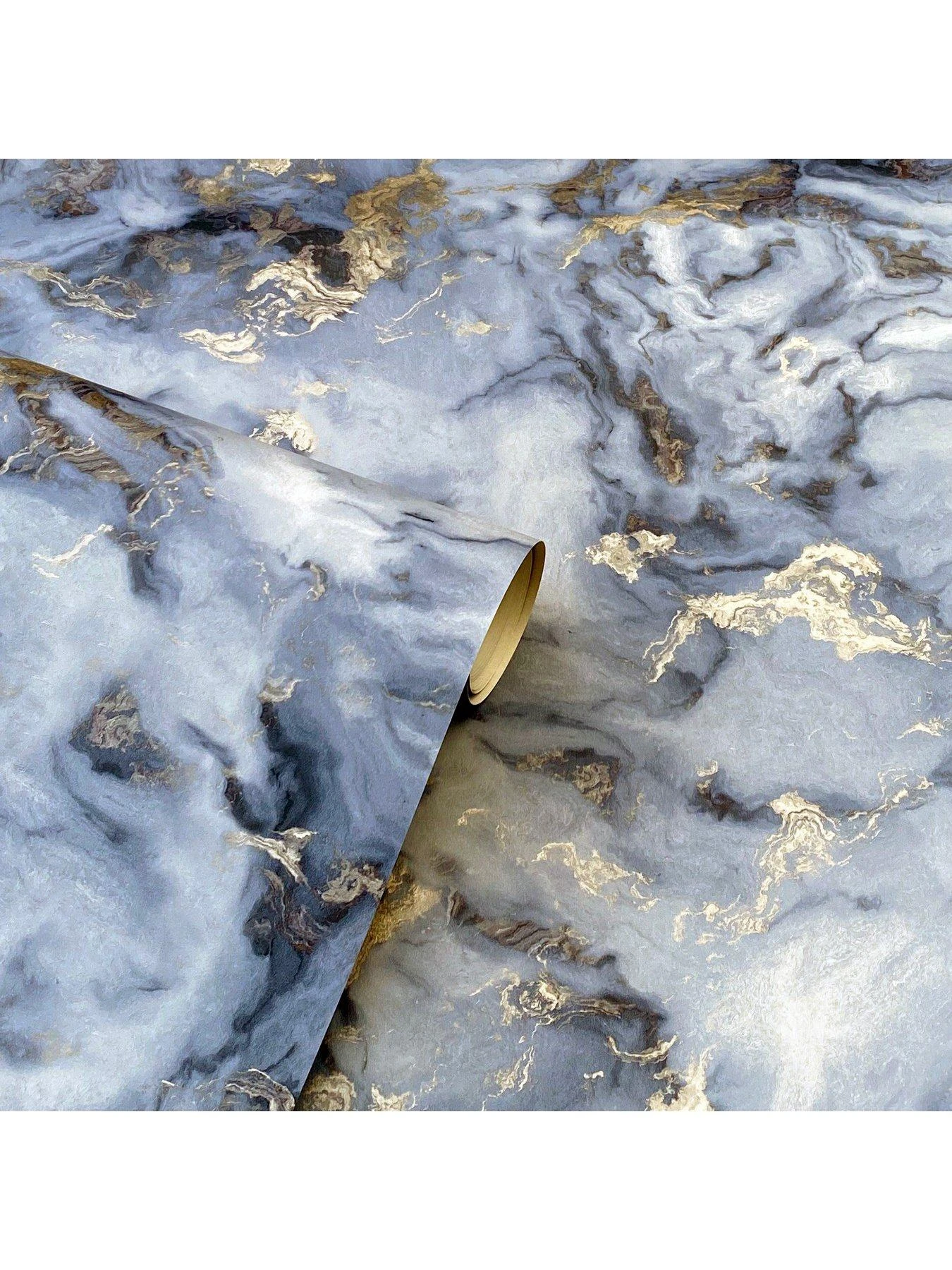 ARTHOUSE Bahia Marble Navy Wallpaper 2 ARTHOUSE Bahia Marble Navy Wallpaper - Image 2