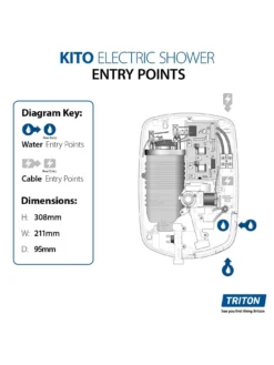 Triton Kito 10.5kW Shower - Chrome -Rust-Oleum || d-c-fix || Harris Sales UTLFN SQ5 0000000139 CHROME SLd3