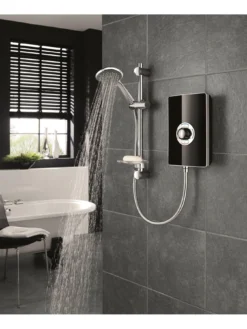Triton Collection II 9.5kW Electric Shower - Black Gloss -Rust-Oleum || d-c-fix || Harris Sales UTLFY SQ4 0000000004 BLACK SLd2