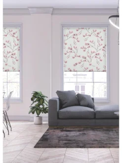 Very Home Magnolia Printed Blackout Roller Blind -Rust-Oleum || d-c-fix || Harris Sales UTWAP SQ3 0000000524 WHITE PINK SLd1