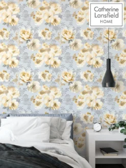 Catherine Lansfield Dramatic Floral Wallpaper 7 Catherine Lansfield Dramatic Floral Wallpaper -Rust-Oleum || d-c-fix || Harris Sales UVLN5 SQ5 0000001323 OCHRE RSr