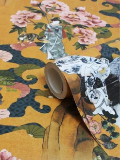 Paoletti Geisha Digitally Printed Traditional Floral Wallpaper