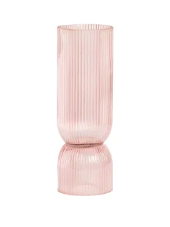 Chapter B Ribbed Glass Dual Vase And Candle Holder - Large