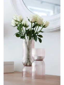 Chapter B Ribbed Glass Dual Vase And Candle Holder - Large -Rust-Oleum || d-c-fix || Harris Sales UY7FY SQ3 0000000063 PINK SLd1