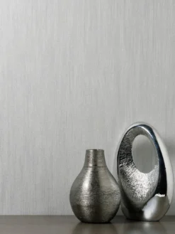 Vymura Milano Crepe Plain Wallpaper - Grey