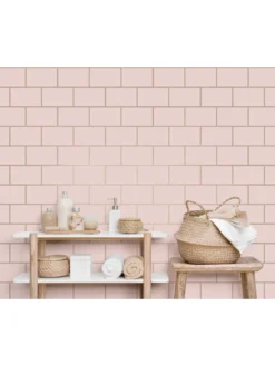 Crown Metro Tile Wallpaper -Rust-Oleum || d-c-fix || Harris Sales UZVFM SQ3 0000000591 BLUSH SLd1