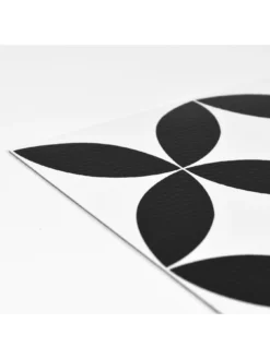 Floor Pops Pack Of 10 Starlight Peel & Stick Floor Tiles -Rust-Oleum || d-c-fix || Harris Sales UZVG4 SQ4 0000000019 BLACK WHITE SLd1