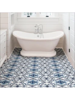 Floor Pops Marrakesh Peel & Stick Floor Tiles -Rust-Oleum || d-c-fix || Harris Sales UZVG8 SQ4 0000000020 BLUE SLd1