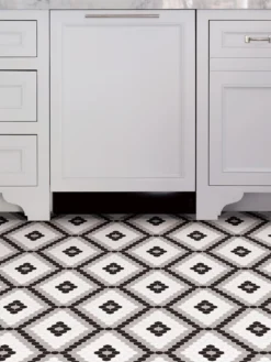 Floor Pops Pack Of 10 Leyton Peel & Stick Floor Tiles