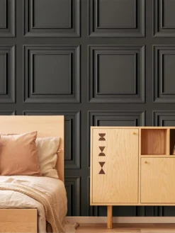 Fresco Wood Panel Wallpaper