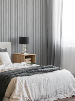 Fresco Wooden Slats Wallpaper -Rust-Oleum || d-c-fix || Harris Sales V3KEW SQ3 0000000005 GREY SLd1