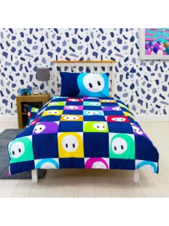 Fall Guys Grid Single Duvet Set - Multi
