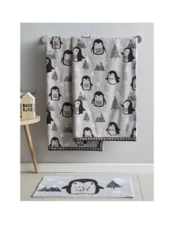 Catherine Lansfield Cosy Penguin Hand Towel Pair
