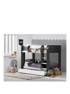 Julian Bowen Mars Bunk And Pull Out Underbed - Charcoal/White