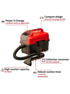 Einhell PXC 10L Cordless Wet And Dry Vac - TE-VC 18/10 Li Solo (18V Without Battery) -Rust-Oleum || d-c-fix || Harris Sales V7FZQ SQ3 0000000099 N A SLd1