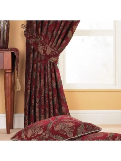 Paoletti Shiraz Pencil Pleat Curtains  -Rust-Oleum || d-c-fix || Harris Sales V9ETT SQ3 0000000151 BURGUNDY SLd1