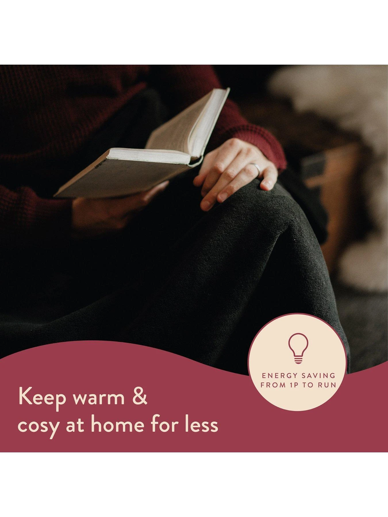 Dreamland Snuggle Up Large Electric Warming Throw - Black 3 Dreamland Snuggle Up Large Electric Warming Throw - Black - Image 3