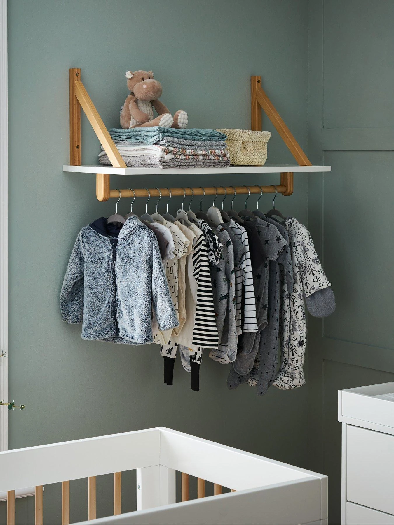 Obaby Maya Shelf - White With Natural 1 Obaby Maya Shelf - White With Natural