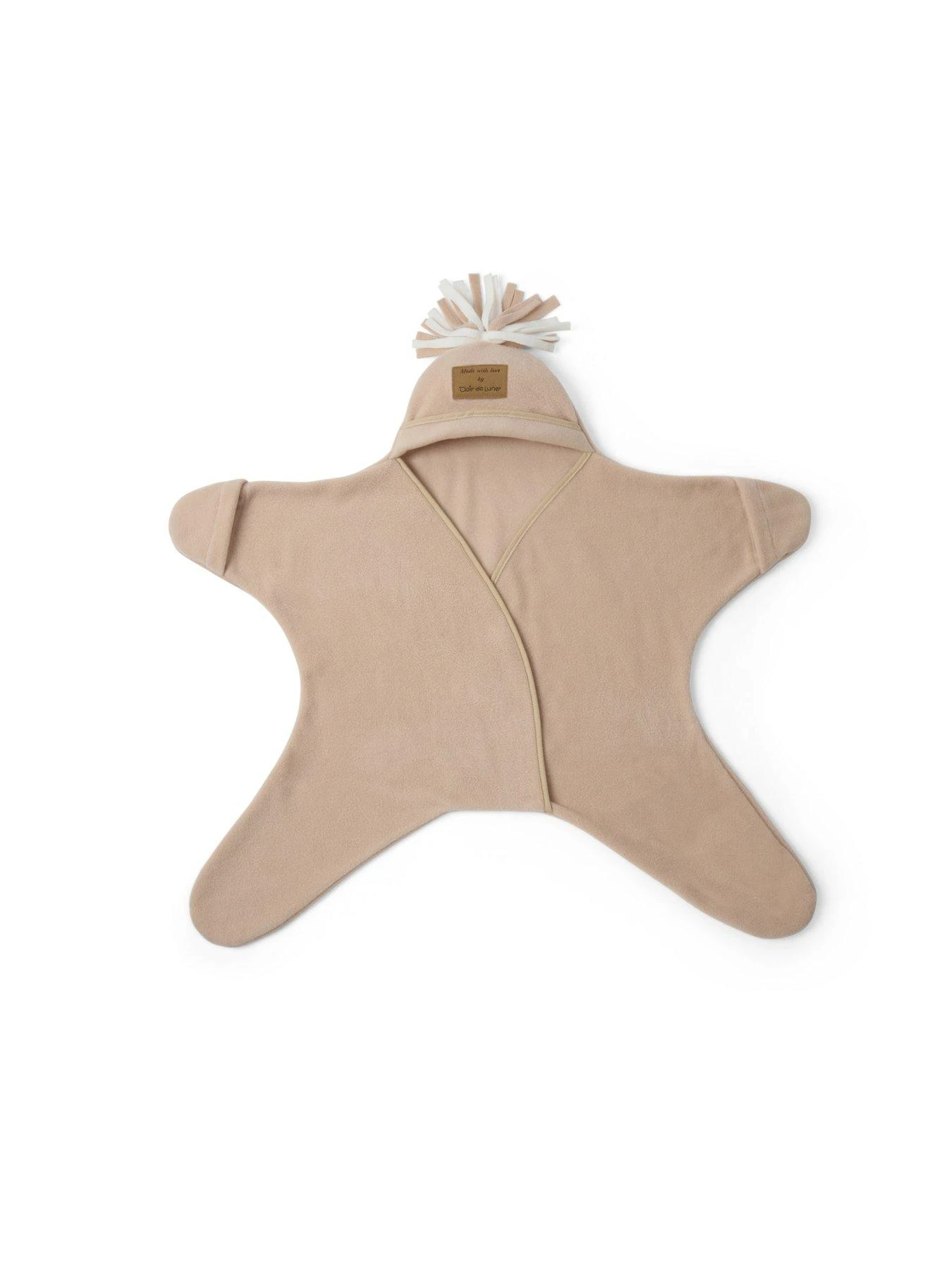 Clair De Lune Star Fleece Baby Wrap Blanket- Oatmeal 1 Clair De Lune Star Fleece Baby Wrap Blanket- Oatmeal
