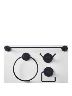 Our House 4-Piece Bathroom Fittings Set - Black