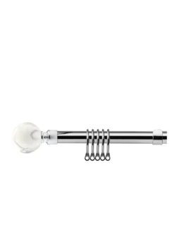 Very Home Extendable Curtain Pole Kit With Marble Ball Finials