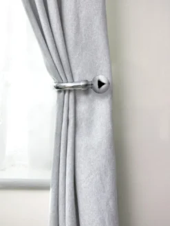 Everyday Set Of 2 Ball Finial Curtain Holdbacks -Rust-Oleum || d-c-fix || Harris Sales VEY67 SQ4 0000000139 CHROME RSr