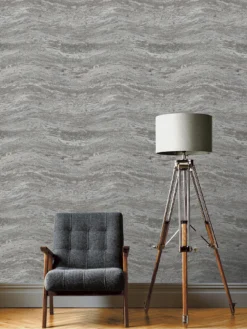 Rasch Onyx Wallpaper- Grey