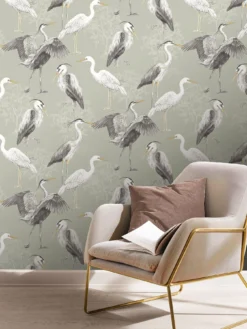 Rasch Dimension Heron Wallpaper – Green -Rust-Oleum || d-c-fix || Harris Sales VFBMN SQ6 0000000047 GREEN SLd4