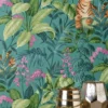 Crown Rajah Wallpaper In Teal