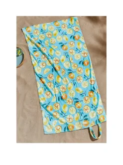 Catherine Lansfield Fruits Beach Towel In A Bag- Green