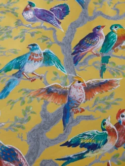 Laurence Llewelyn-Bowen Birdy Absurdity Duvet Cover Set - Yellow -Rust-Oleum || d-c-fix || Harris Sales VH4JL SQ5 0000000076 YELLOW SLd2