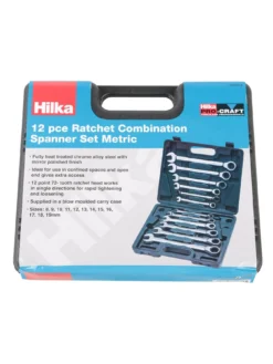 Hilka Tools 12 Pce Ratchet Combination Spanner Set Metric Pro Craft -Rust-Oleum || d-c-fix || Harris Sales VHJ1P SQ3 0000000088 NO COLOR SLd1