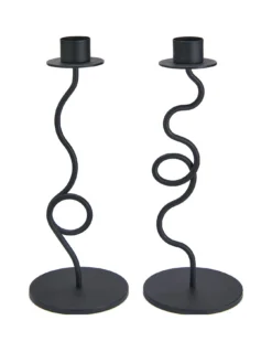 Very Home Set Of 2 Curly Candle Holders