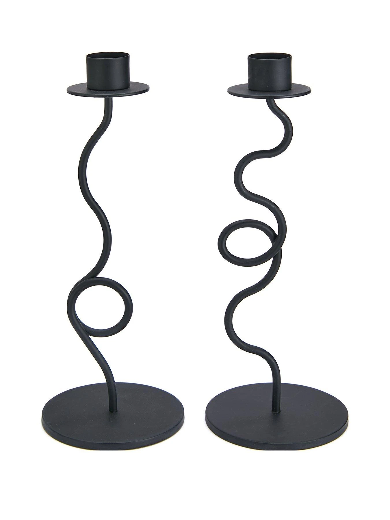 Very Home Set Of 2 Curly Candle Holders 1 Very Home Set Of 2 Curly Candle Holders