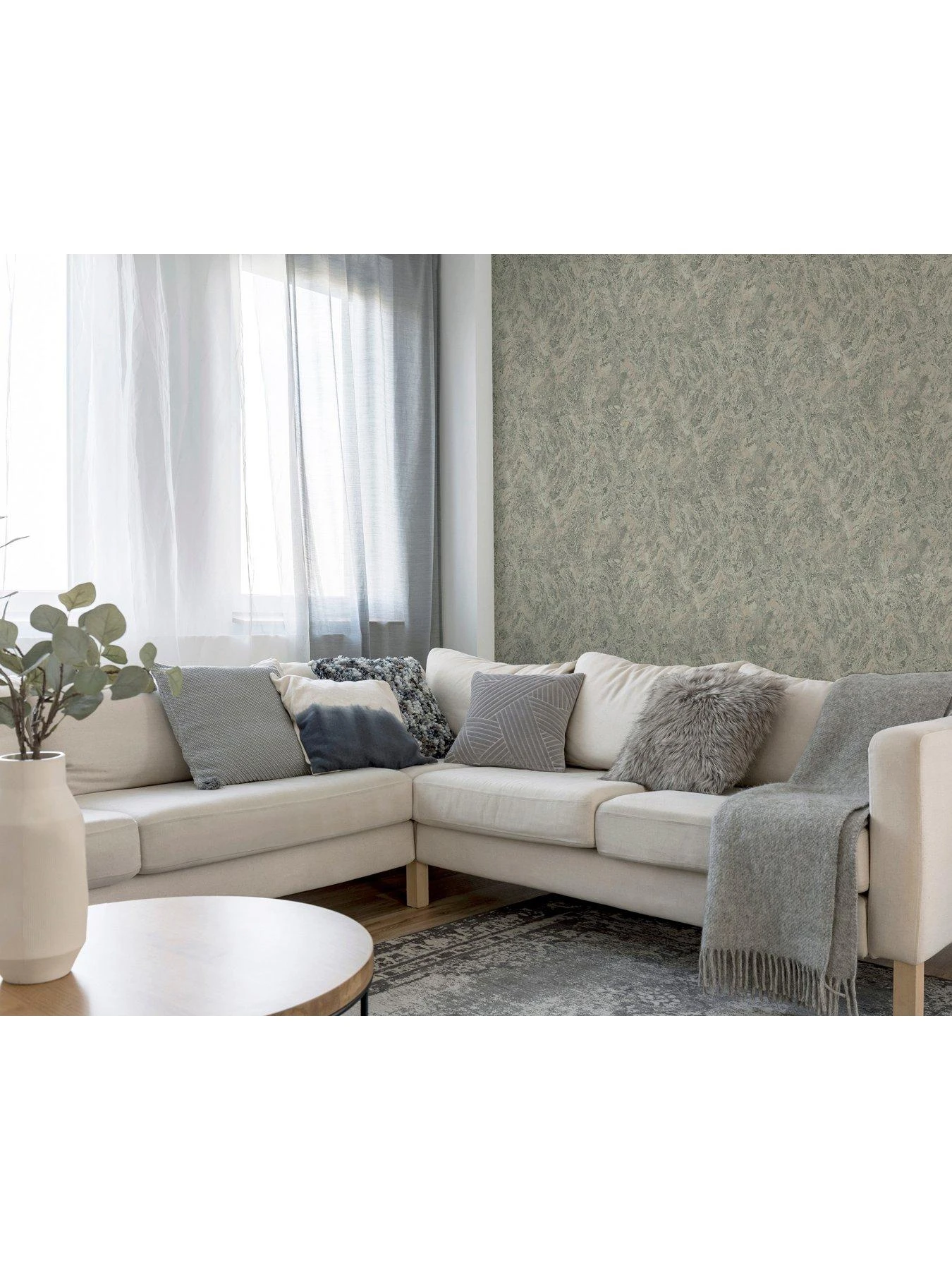 ARTHOUSE Marble Patina Charcoal Natural Wallpaper 6 ARTHOUSE Marble Patina Charcoal Natural Wallpaper - Image 6