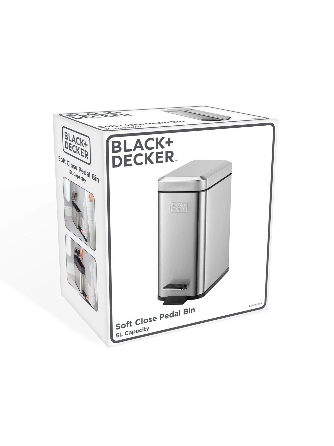 Black & Decker 5L Slimline Soft Close Pedal Bin 7 Black & Decker 5L Slimline Soft Close Pedal Bin - Image 7