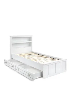 Very Home Atlanta Children's Single Bed With Drawers, Storage Headboard And Mattress Options (Buy And SAVE!) - White -Rust-Oleum || d-c-fix || Harris Sales VIC7J SQ3 0000000013 WHITE SLa