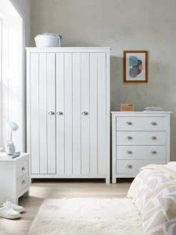 Rust-Oleum || d-c-fix || Harris Sales 26 Very Home Atlanta 3 Piece Package -Â 3 Door Wardrobe, 4 Drawer Chest And 2 Drawer Bedside Chest - White