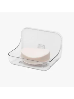 Addis Invisifix Twin Wall Caddy Tray & Soap Dish With Fixings Twin Pack -Rust-Oleum || d-c-fix || Harris Sales VIKBL SQ4 0000000647 CLEAR SLd2