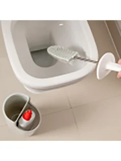 Addis Premium Closed Toilet Brush & Storage Holder -Rust-Oleum || d-c-fix || Harris Sales VIKBM SQ5 0000000013 WHITE SLd3