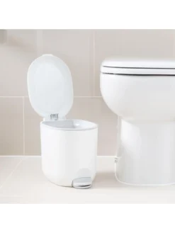 Addis Premium Bathroom Pedal Bin 5 Addis Premium Bathroom Pedal Bin -Rust-Oleum || d-c-fix || Harris Sales VIKBN SQ3 0000000013 WHITE SLd1