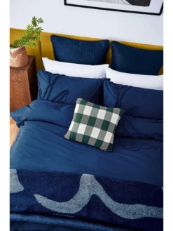 Ted Baker Magnolia Tufted 100% Cotton Percale 180 Thread Count Pillowcase - Navy -Rust-Oleum || d-c-fix || Harris Sales VIKX6 SQ3 0000000048 NAVY SLd
