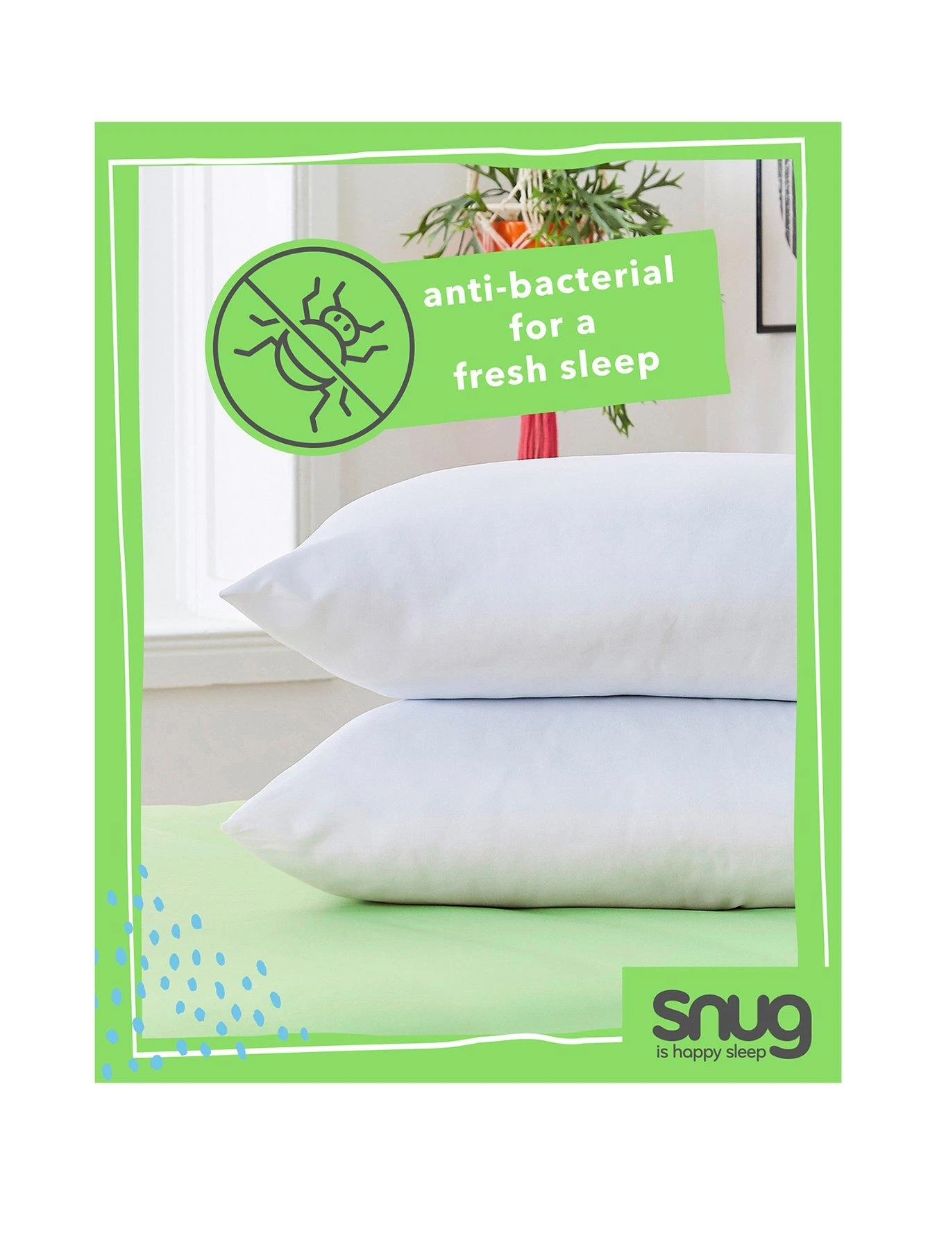 Snug Get Fresh Pillow Pair - White 2 Snug Get Fresh Pillow Pair - White - Image 2