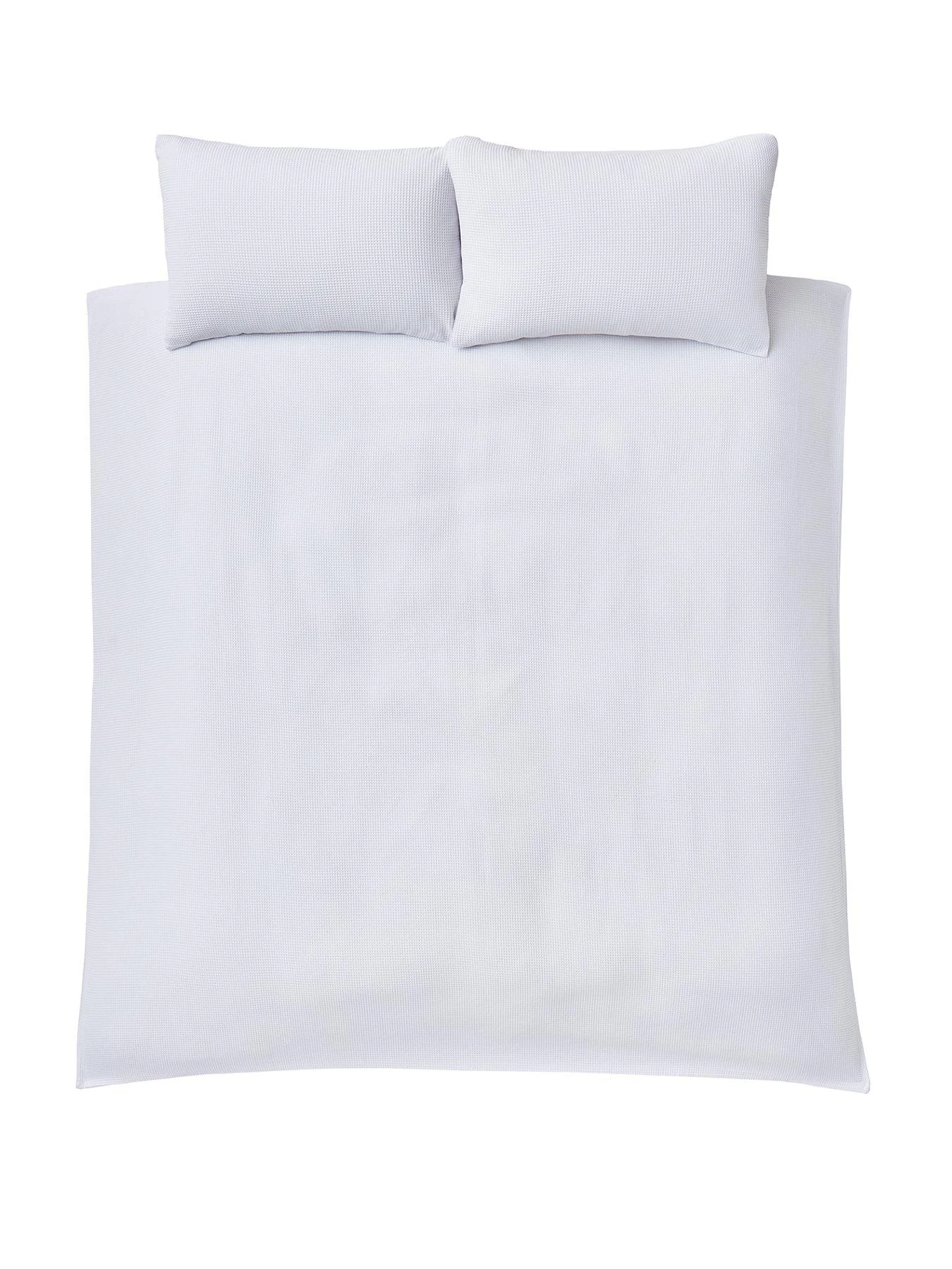 Very Home Waffle Duvet Cover Set - White 2 Very Home Waffle Duvet Cover Set - White - Image 2